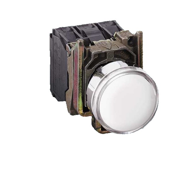 چراغ سیگنال فلزی سفید اشنایدرXB4BVB1