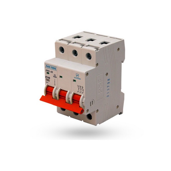 کلید مینیاتوری پارس فانال 3 پل 25 آمپر 6 کیلو آمپر
