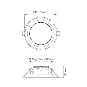 دنیز DE1 – چراغ روشنایی توکار – قطر 8